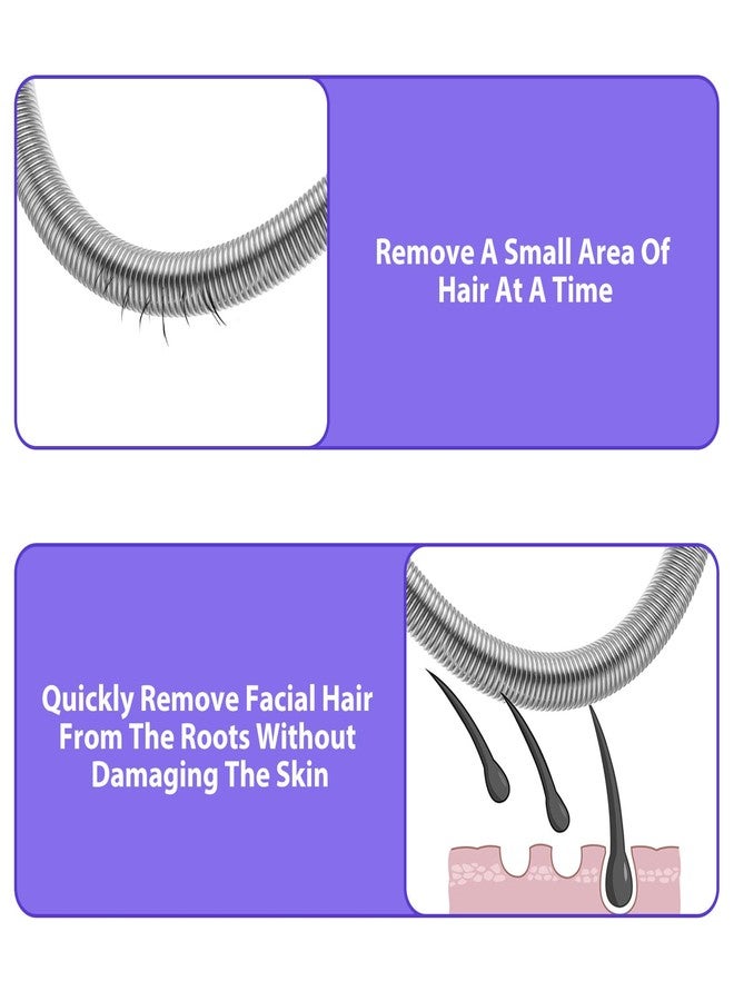 Guduling 6pcs Hair Removal Spring, Face Threading Tool, Spring Hair Remover for Face, Spring Facial Hairs Remover for Women Removing Hairs on The Cheeks, Neck, Upper Lip and Chin - Image 5